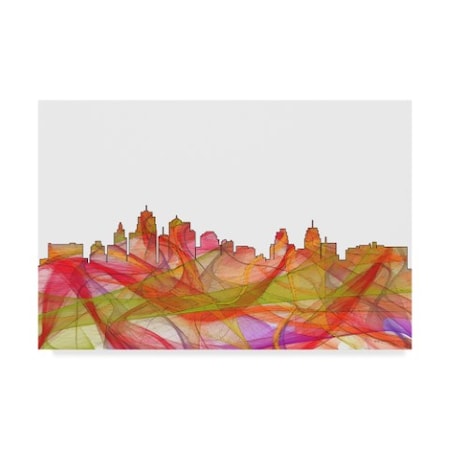 Marlene Watson 'Kansas City Missouri Skyline' Canvas Art,30x47